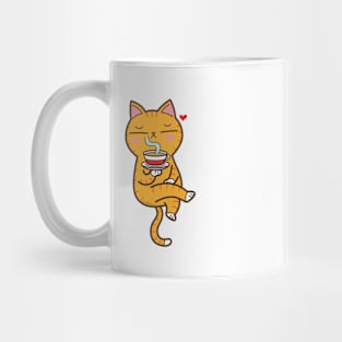 Coffee loving cat (Orange version) Mug